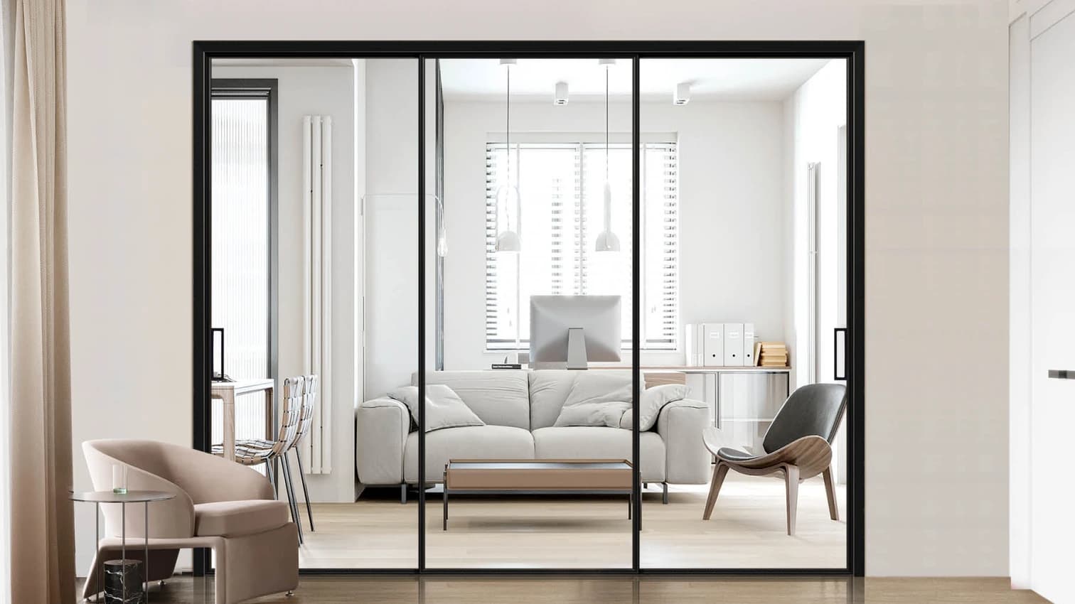 4016 Perfect System Three-Panel Telescopic Door