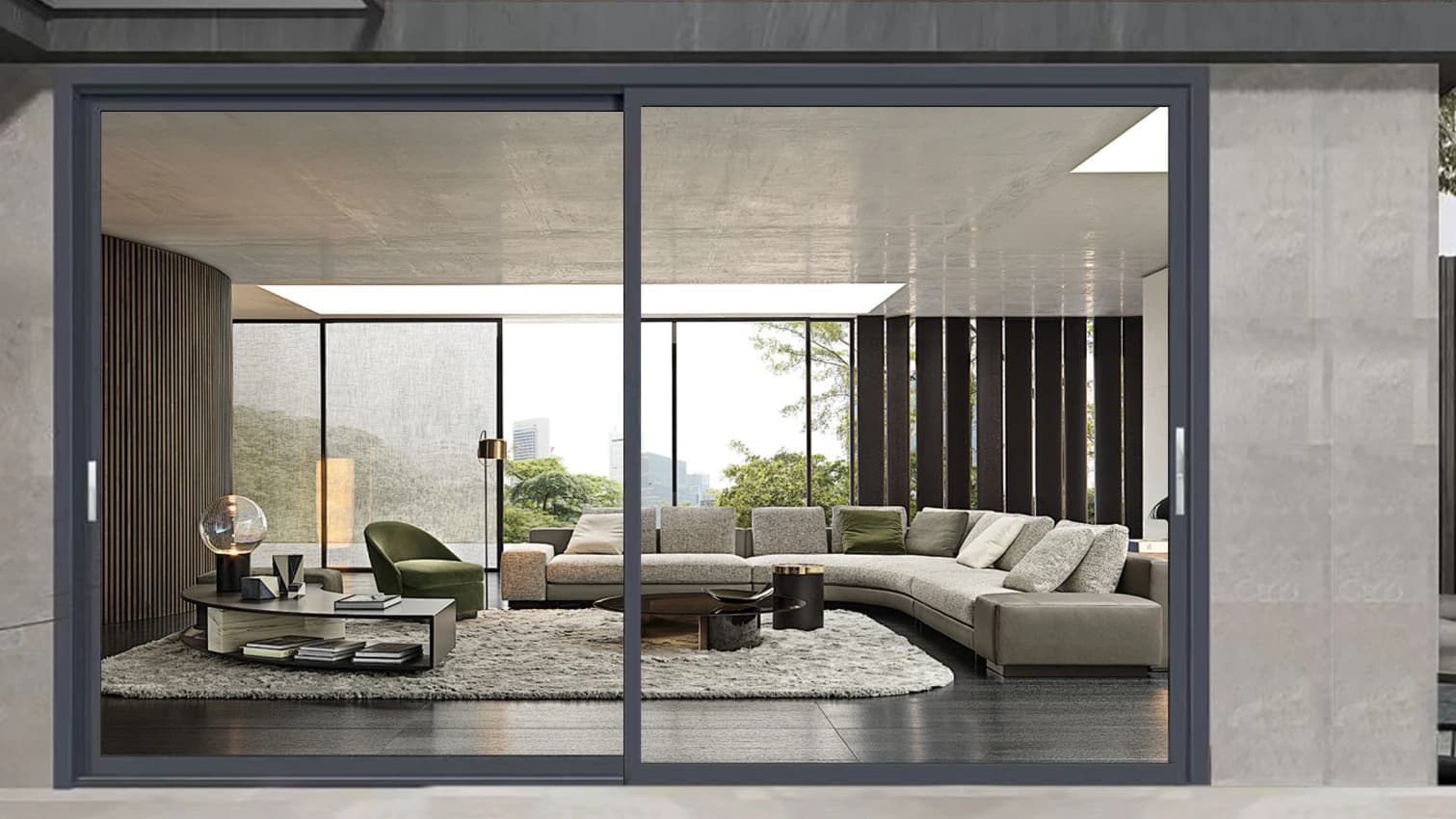 68 / 100 Heavy-Duty Sliding Door