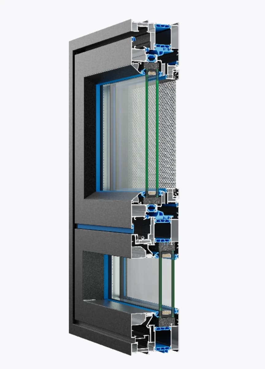 100 Drift Thermal-Break System Window · Product construction