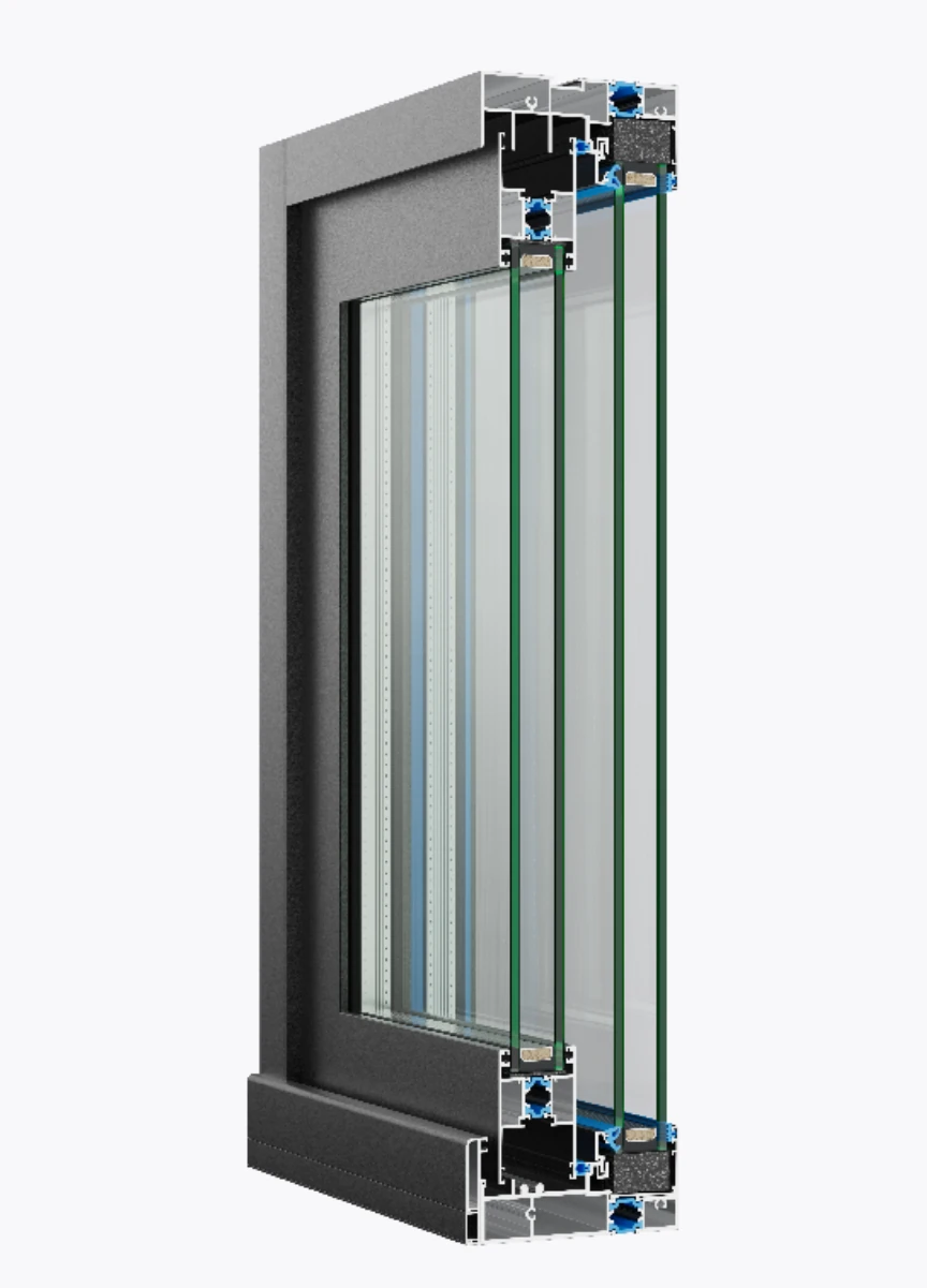 120 Side-Pressure Thermal-Break System Window · Product construction