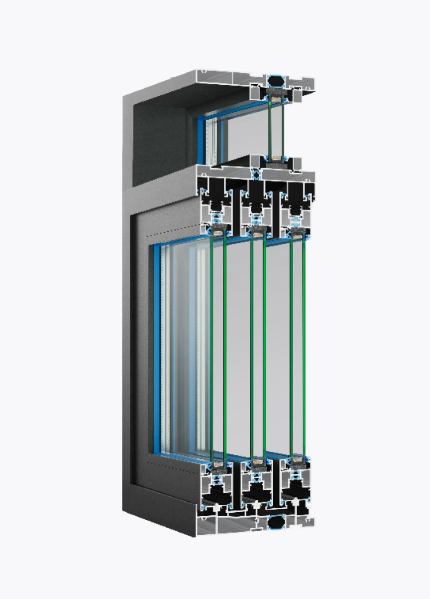 141 Thermal-Break Lift-and-Slide Door · Product construction