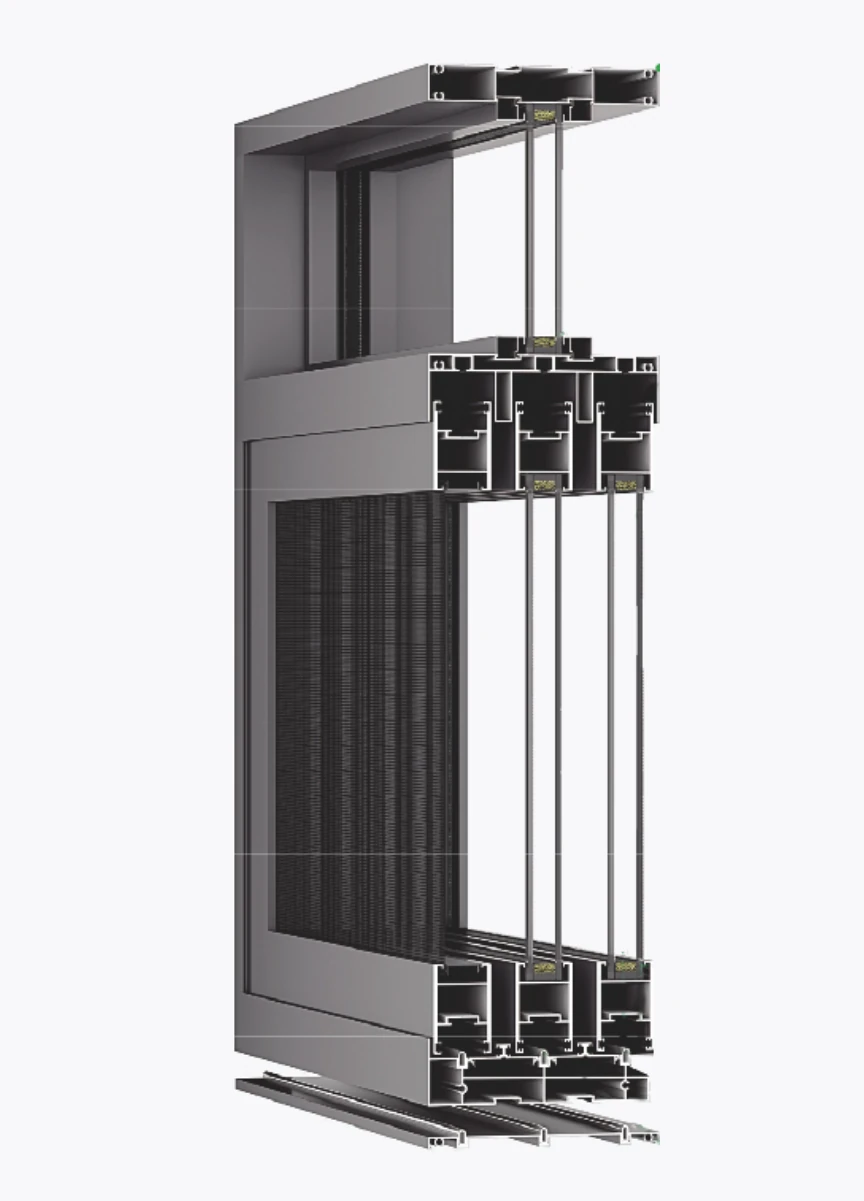 65 Narrow-Frame Sliding Door · Product construction