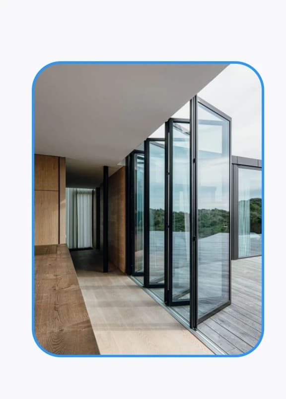 68 / 58 Non-Thermal-Break Folding Door · Opening configuration