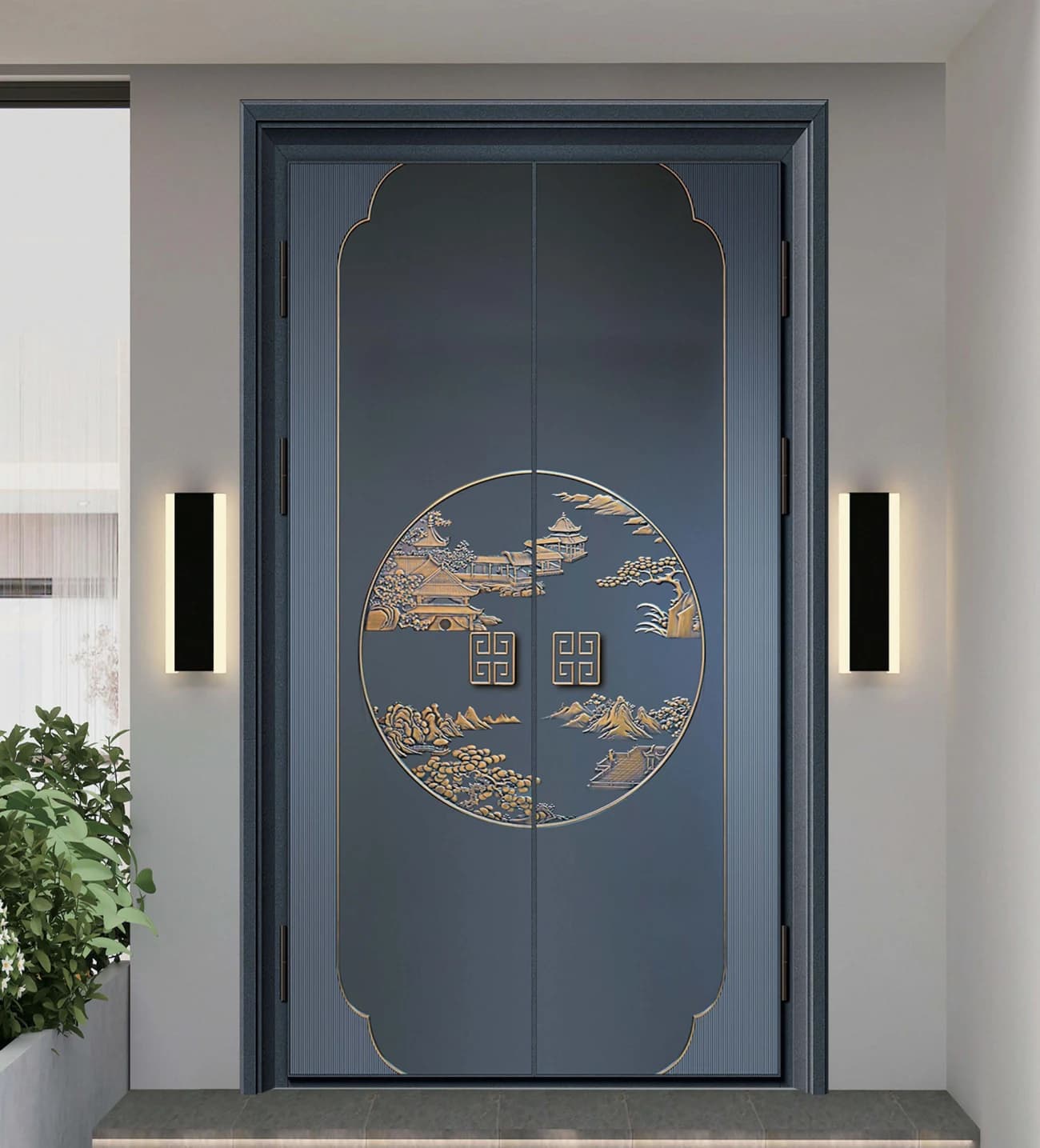 YX-26-032 Custom Entrance Doors
