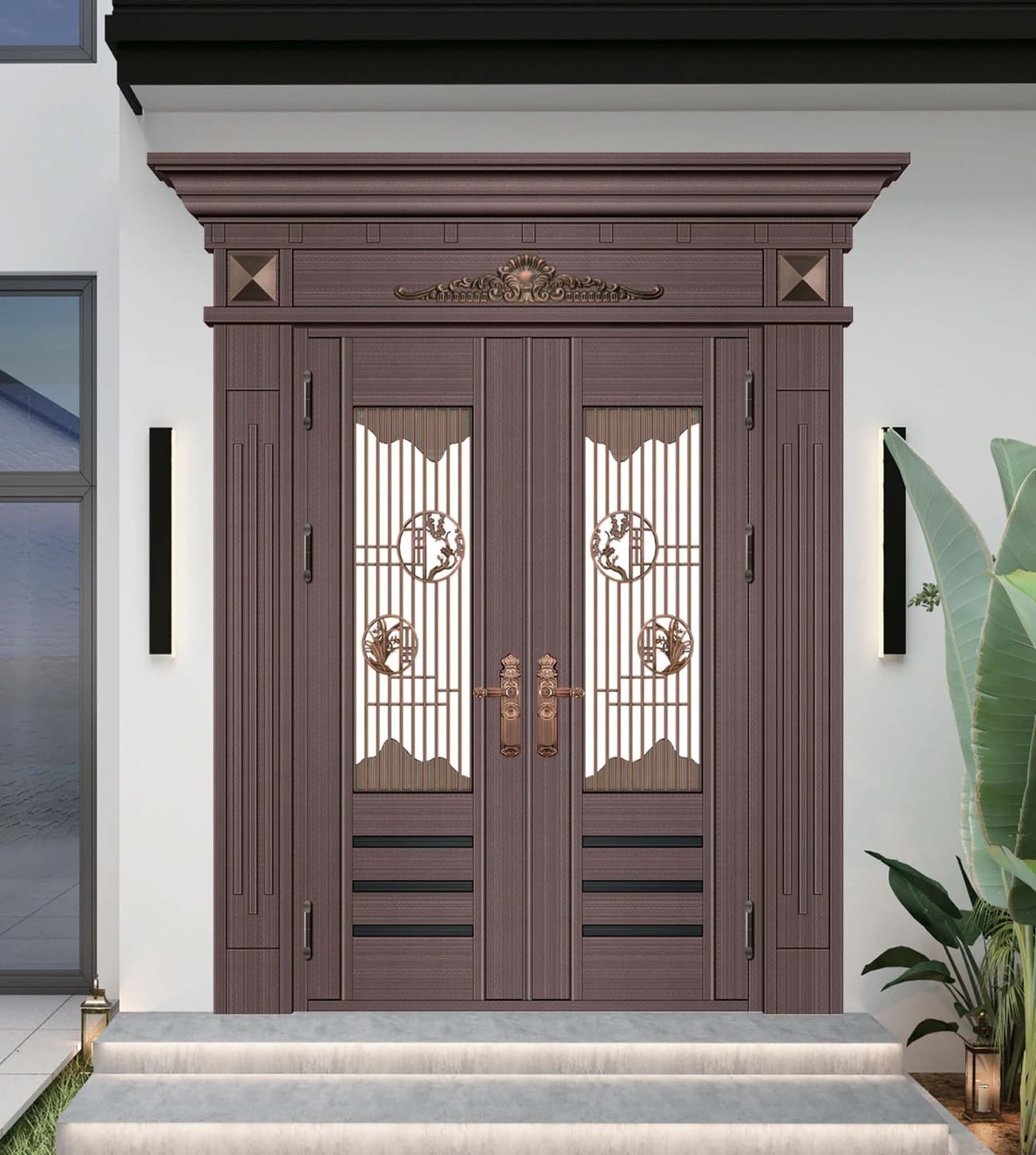 YX-26-182 Custom Entrance Doors