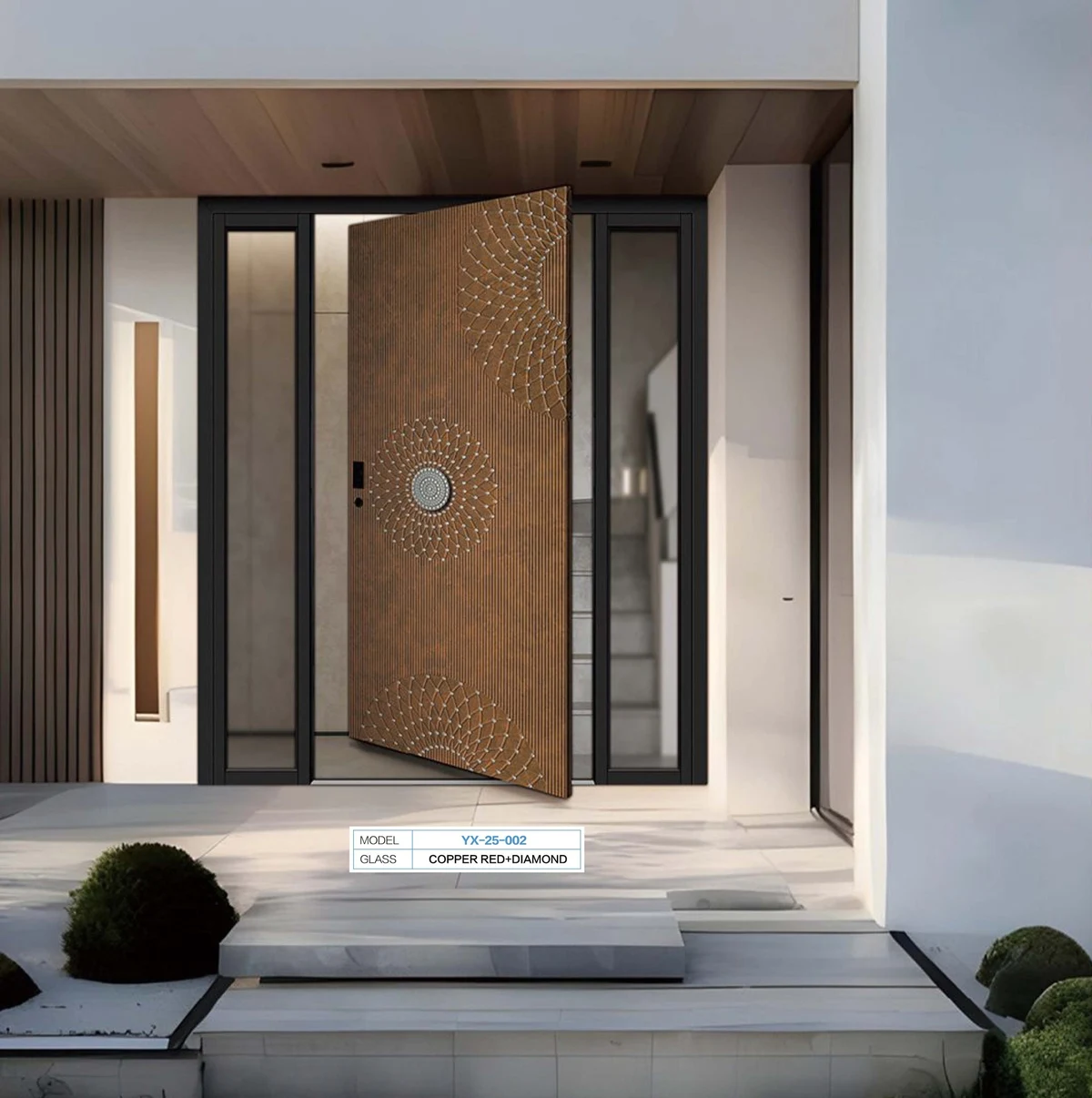 YX-25-002 Light Luxury Entrance Doors