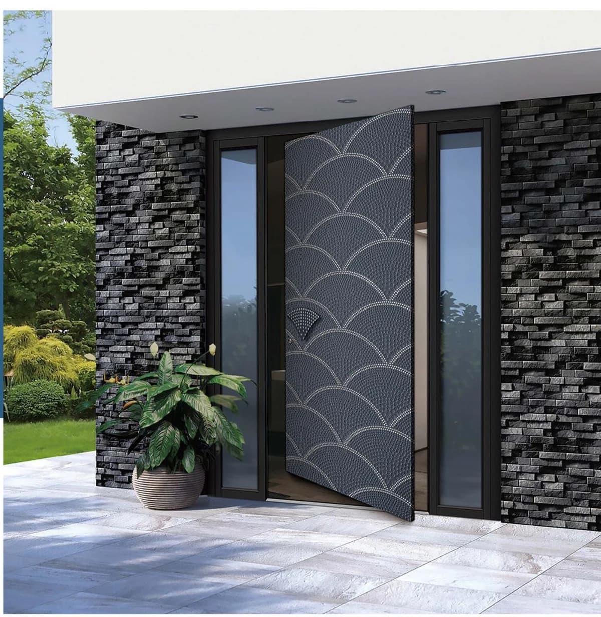 YX-25-004 Light Luxury Entrance Doors