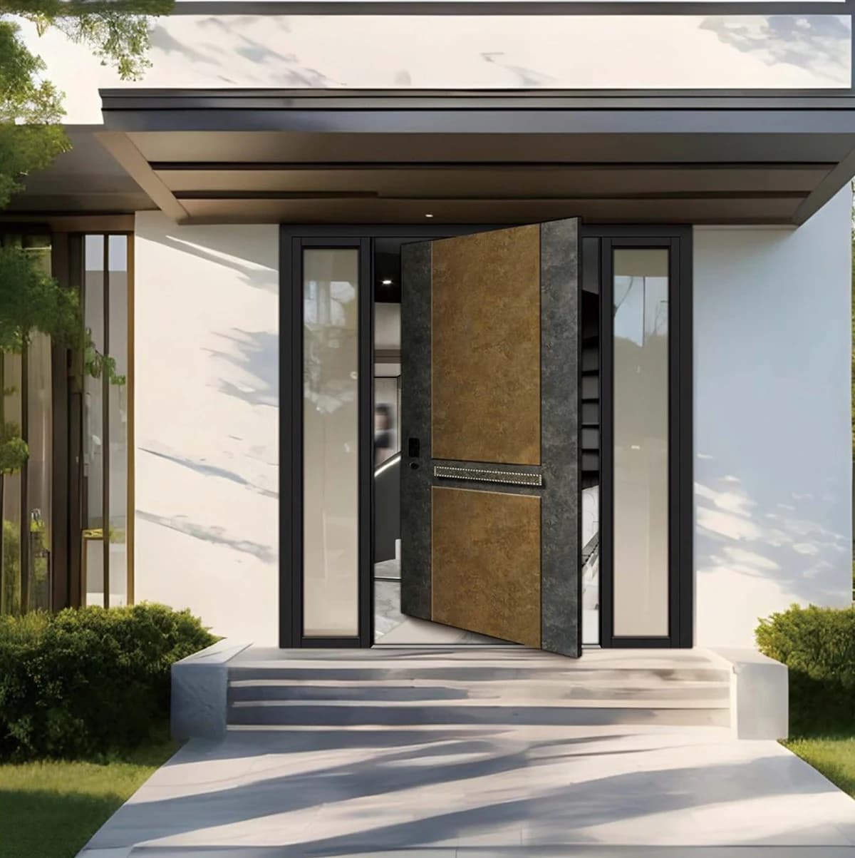 YX-25-007 Light Luxury Entrance Doors
