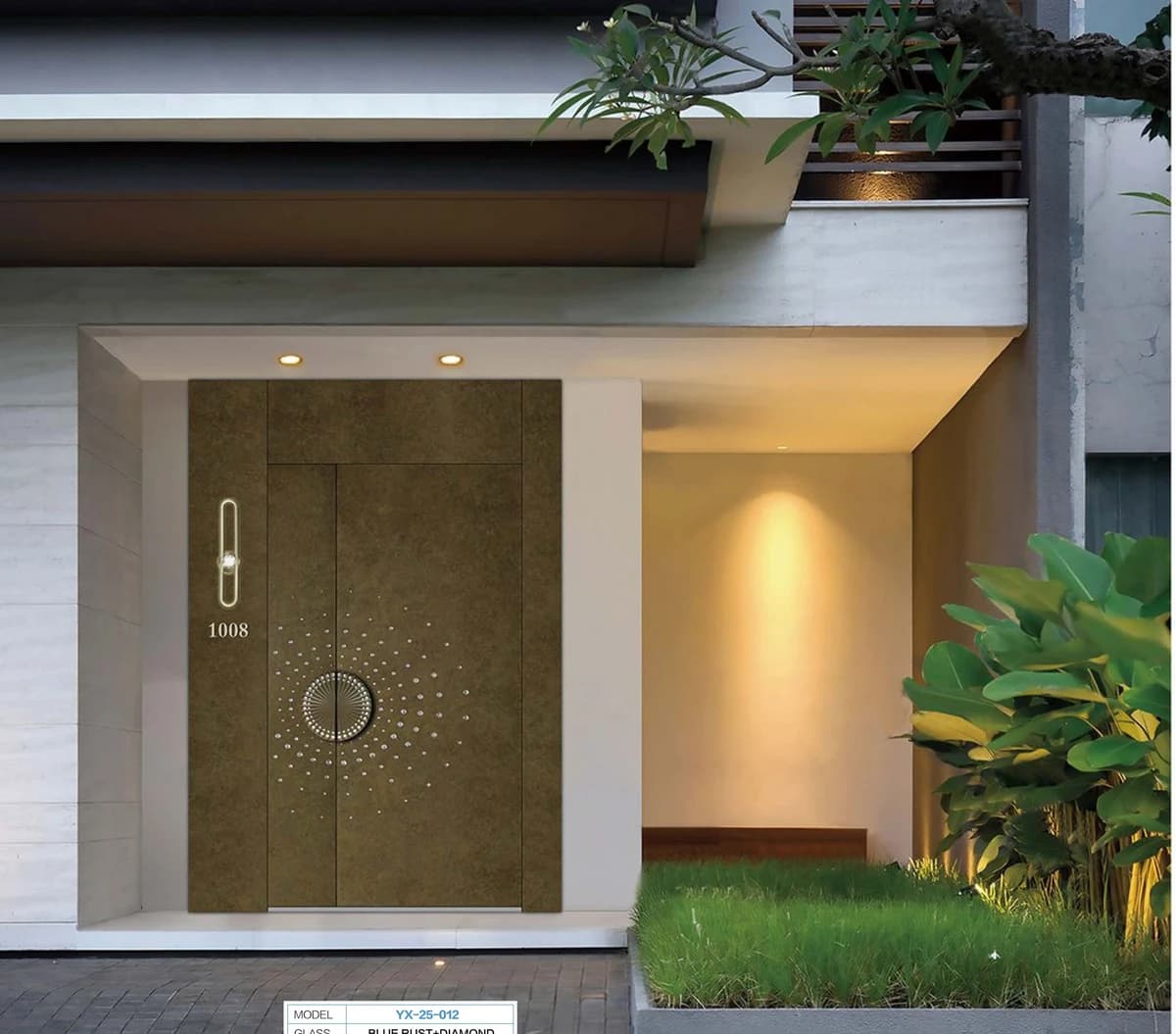 YX-25-012 Light Luxury Entrance Doors