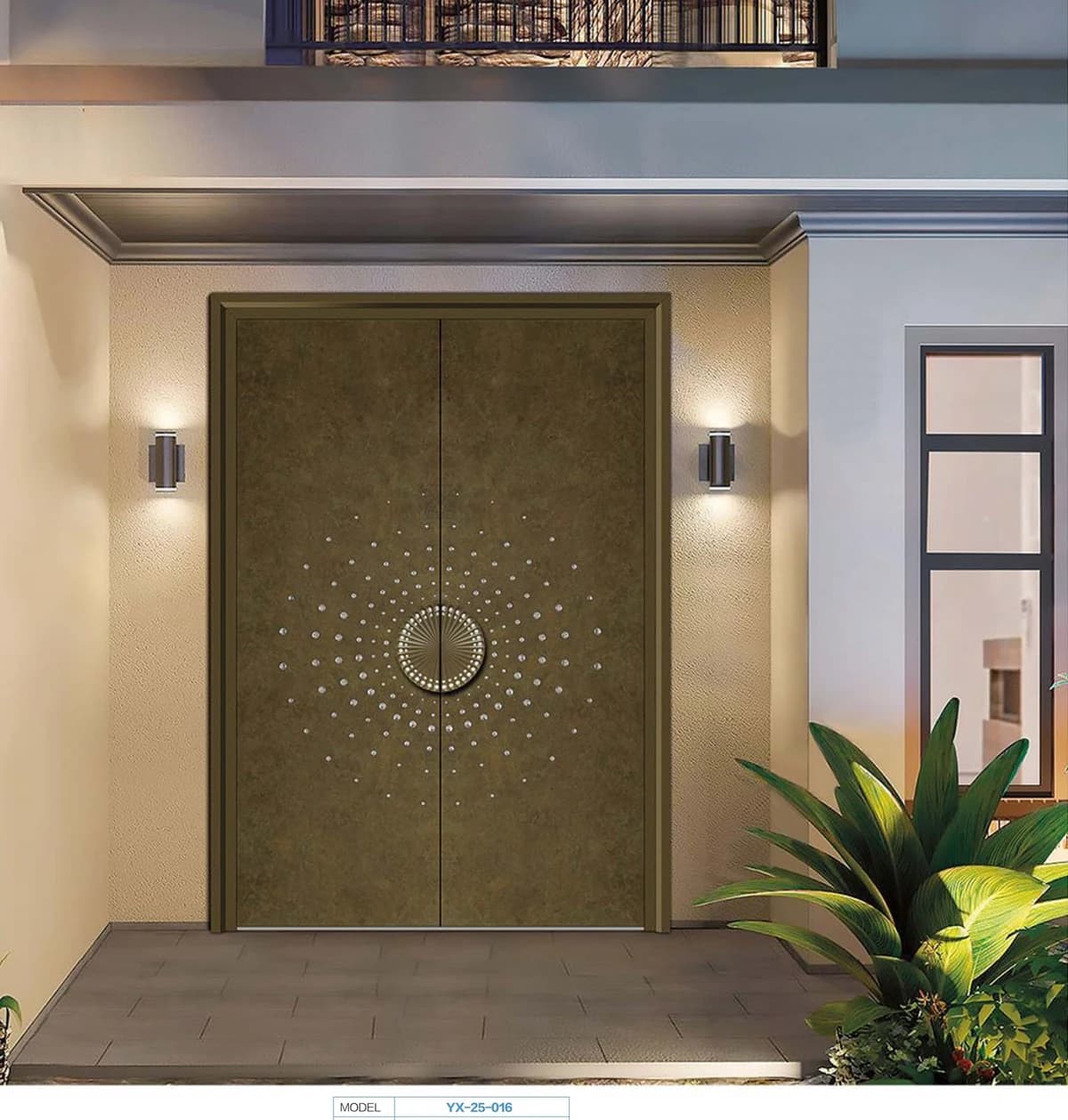 YX-25-016 Light Luxury Entrance Doors