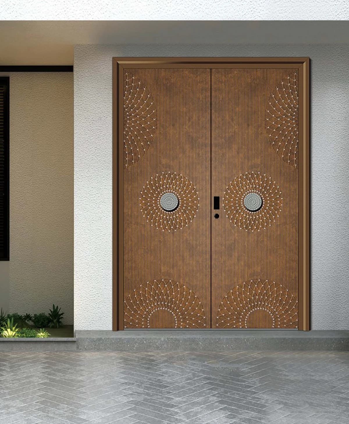 YX-25-020 Light Luxury Entrance Doors