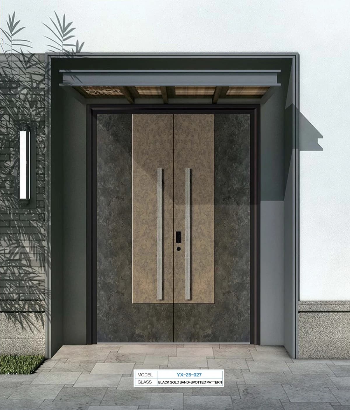 YX-25-027 Light Luxury Entrance Doors