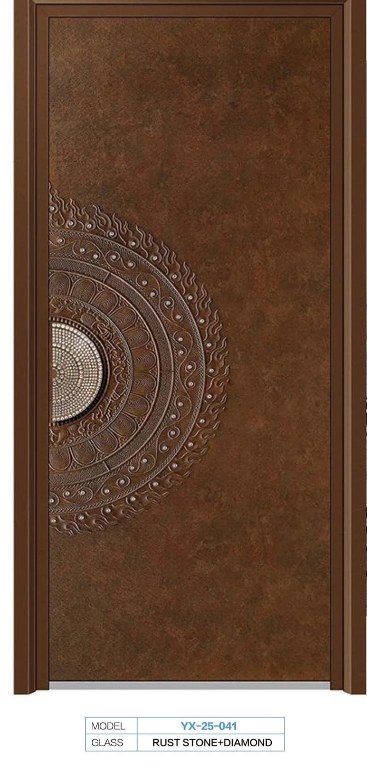 YX-25-041 Light Luxury Entrance Doors