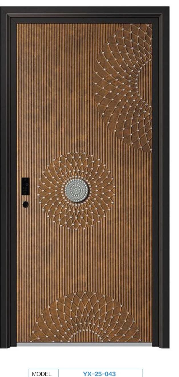 YX-25-043 Light Luxury Entrance Doors