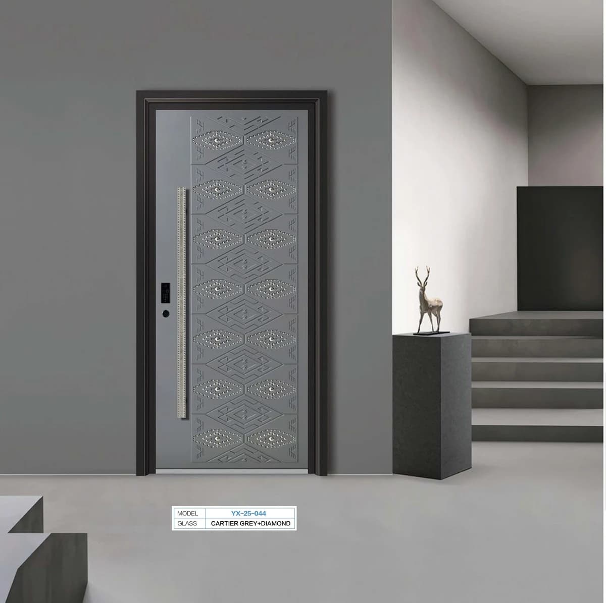 YX-25-044 Light Luxury Entrance Doors
