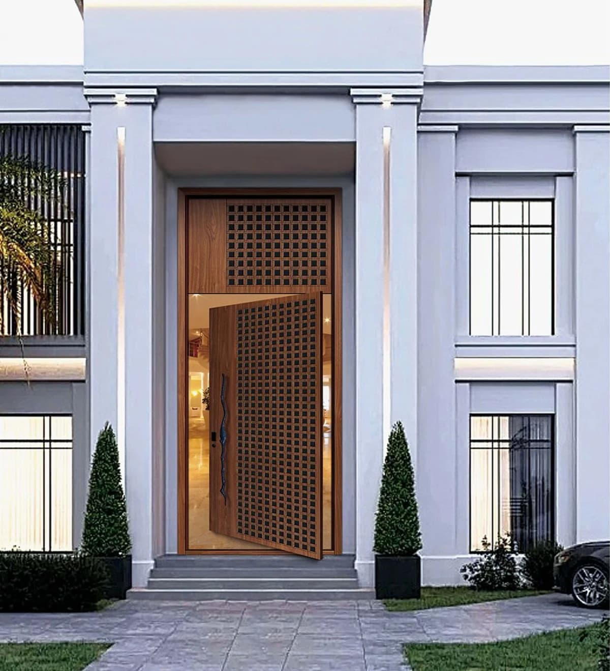 YX-25-051 Light Luxury Entrance Doors