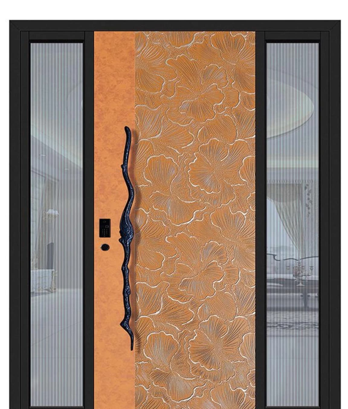 YX-25-053 Light Luxury Entrance Doors