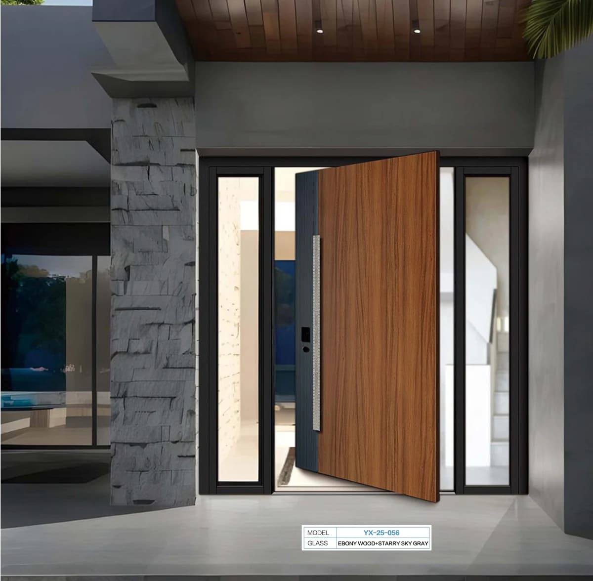 YX-25-056 Light Luxury Entrance Doors