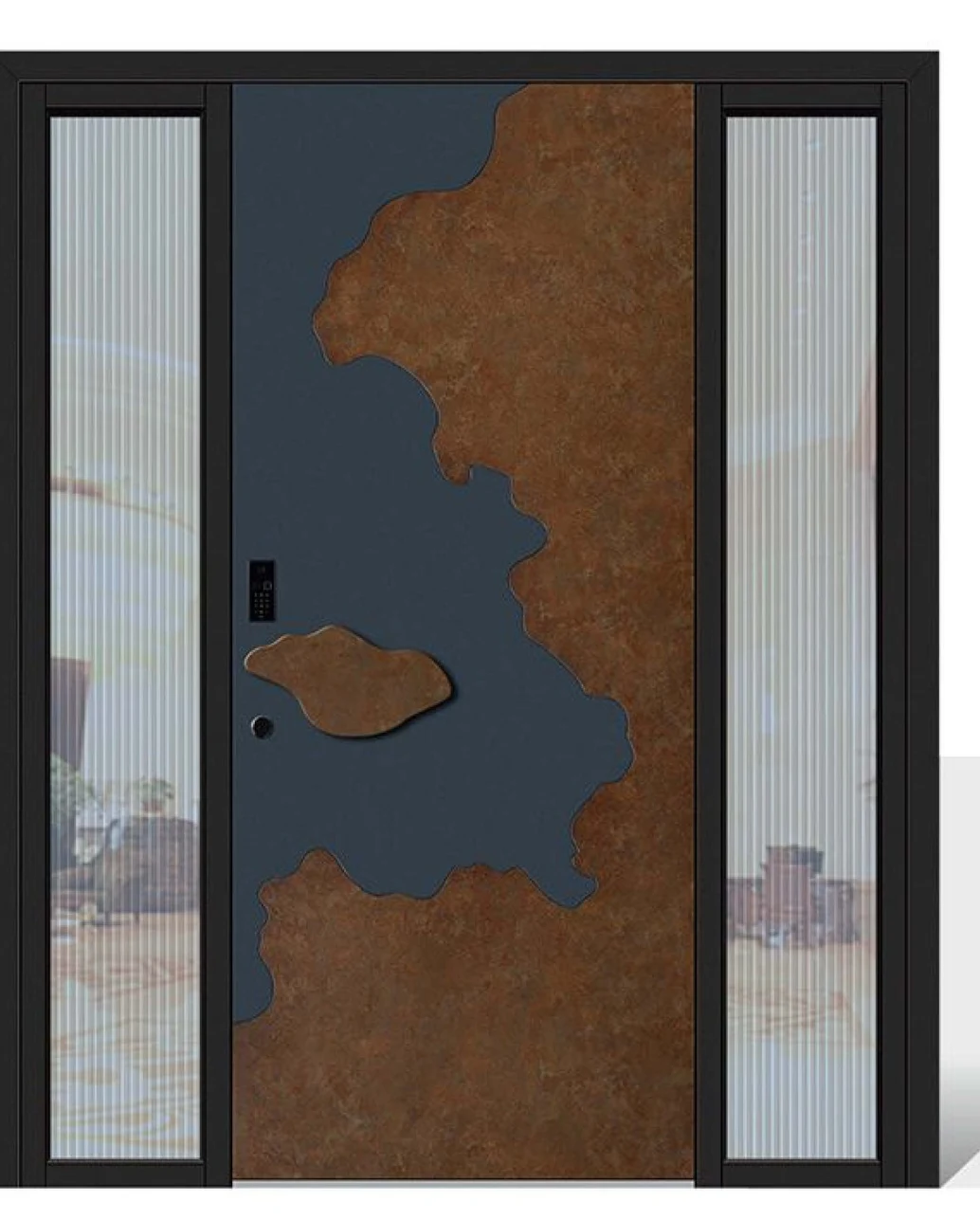 YX-25-059 Light Luxury Entrance Doors