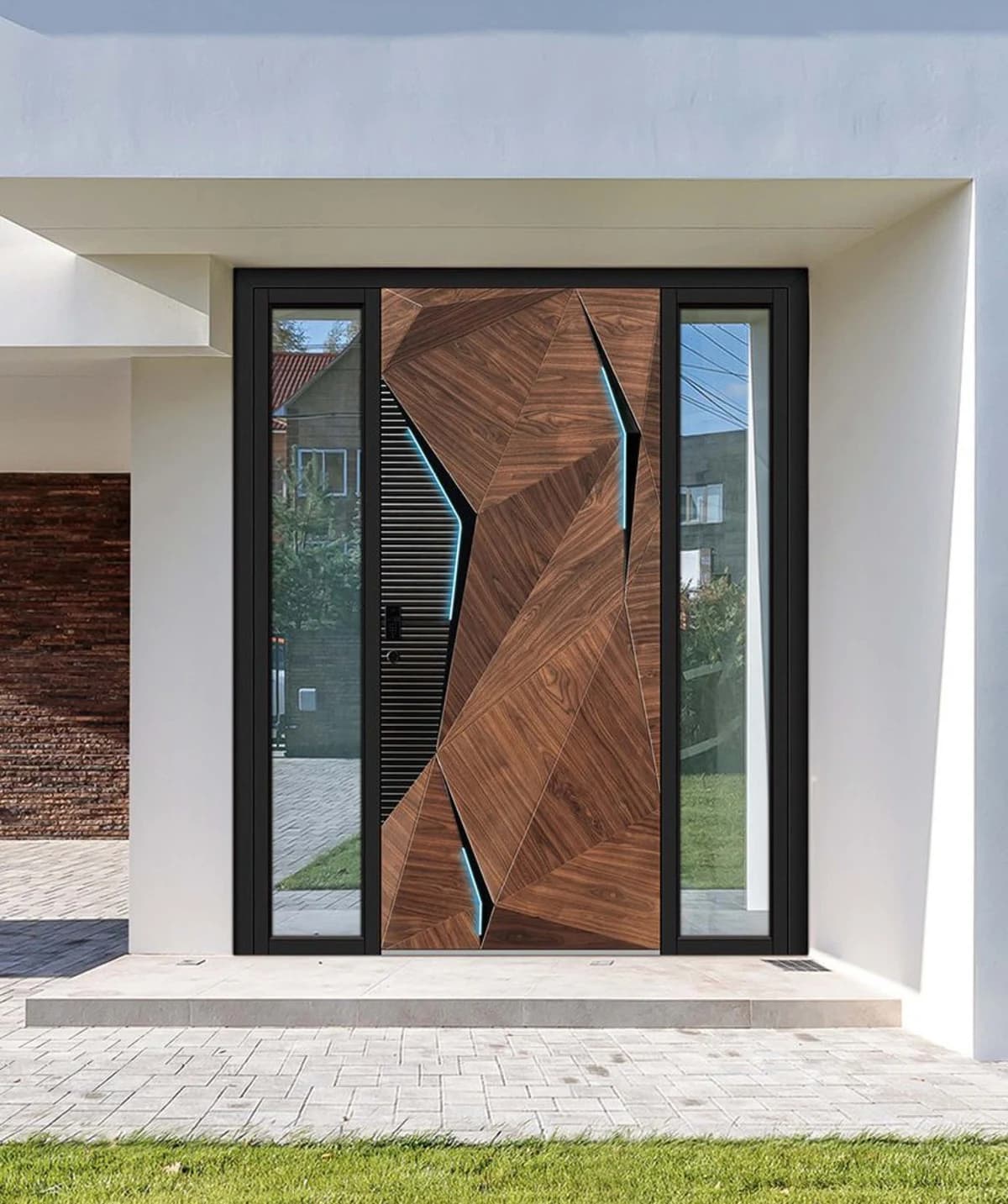 YX-25-060 Light Luxury Entrance Doors