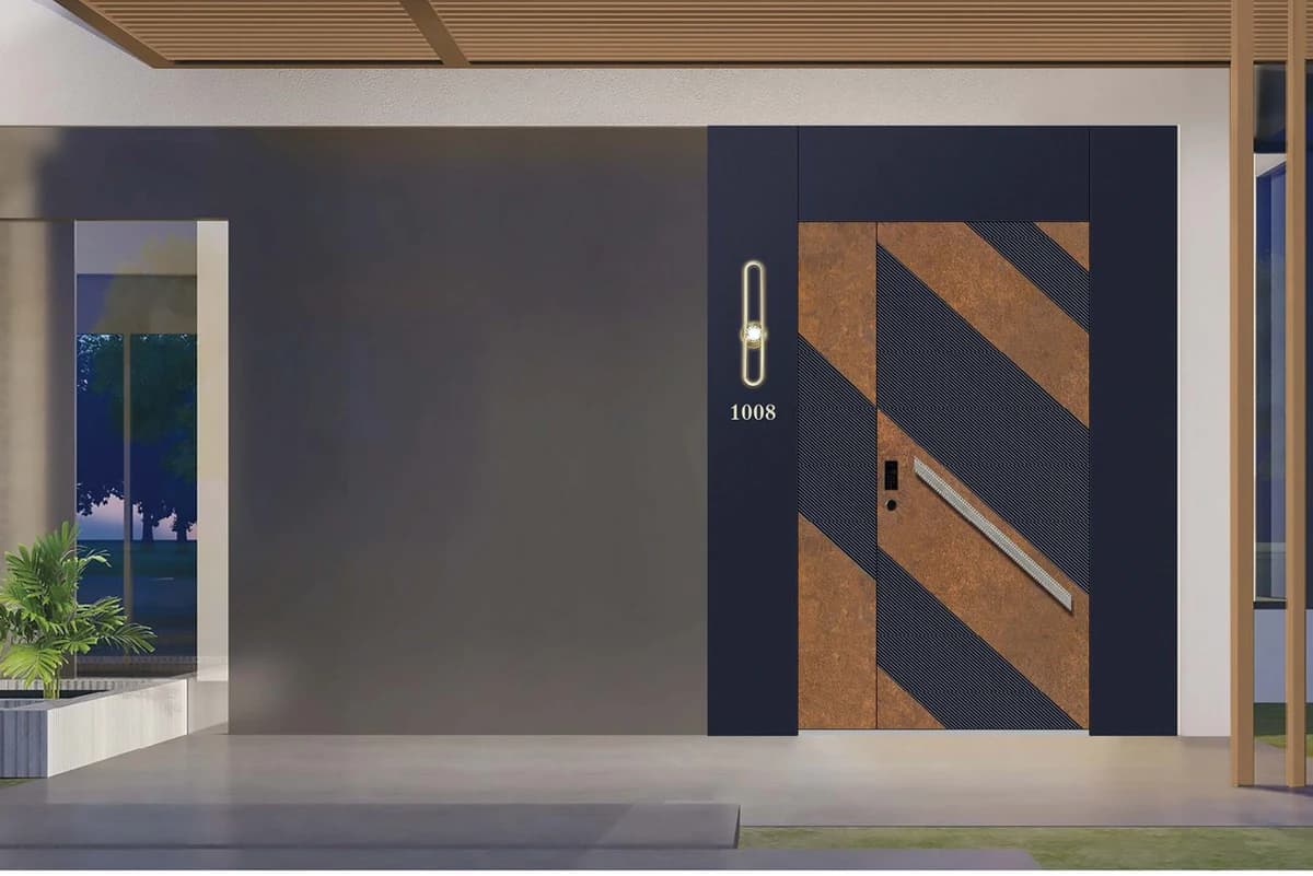 YX-25-064 Light Luxury Entrance Doors