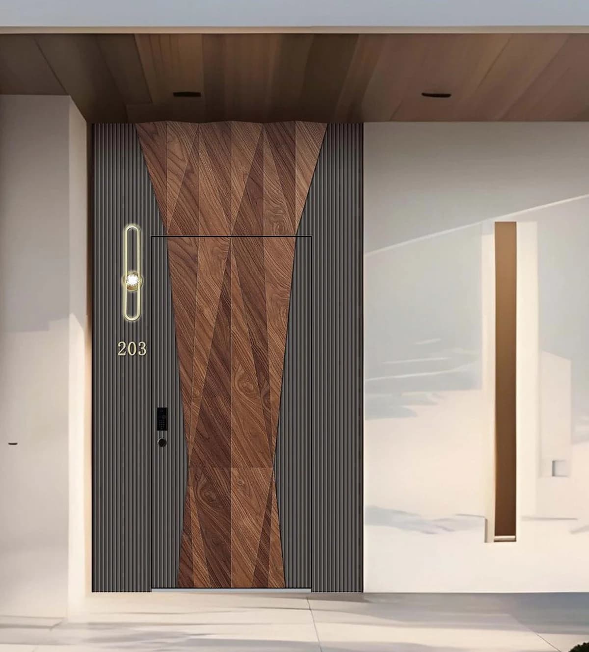 YX-25-067 Light Luxury Entrance Doors