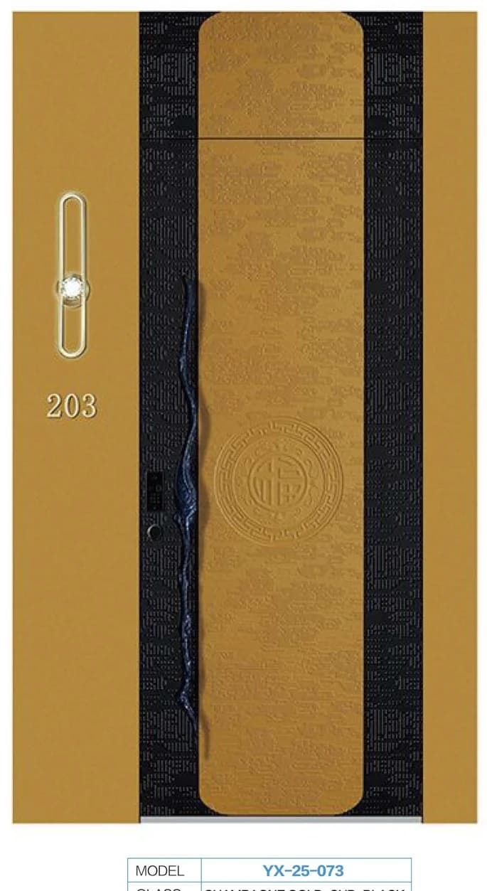 YX-25-073 Light Luxury Entrance Doors