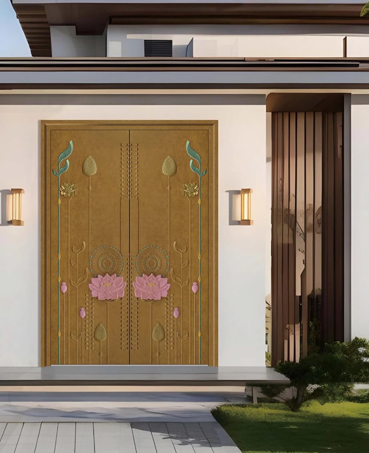 YX-25-074 Light Luxury Entrance Doors