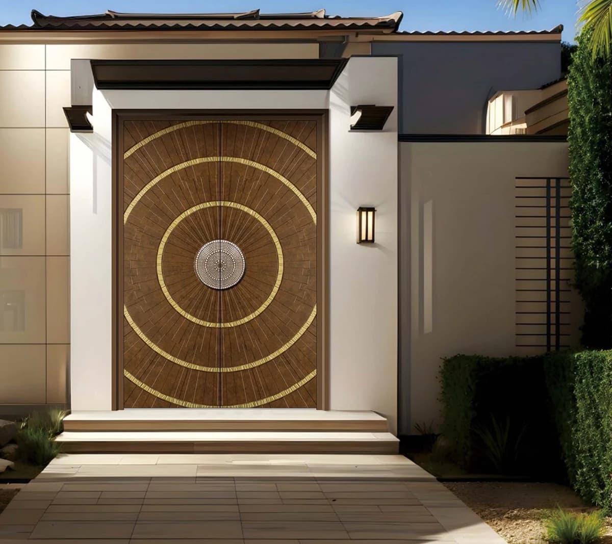 YX-25-075 Light Luxury Entrance Doors