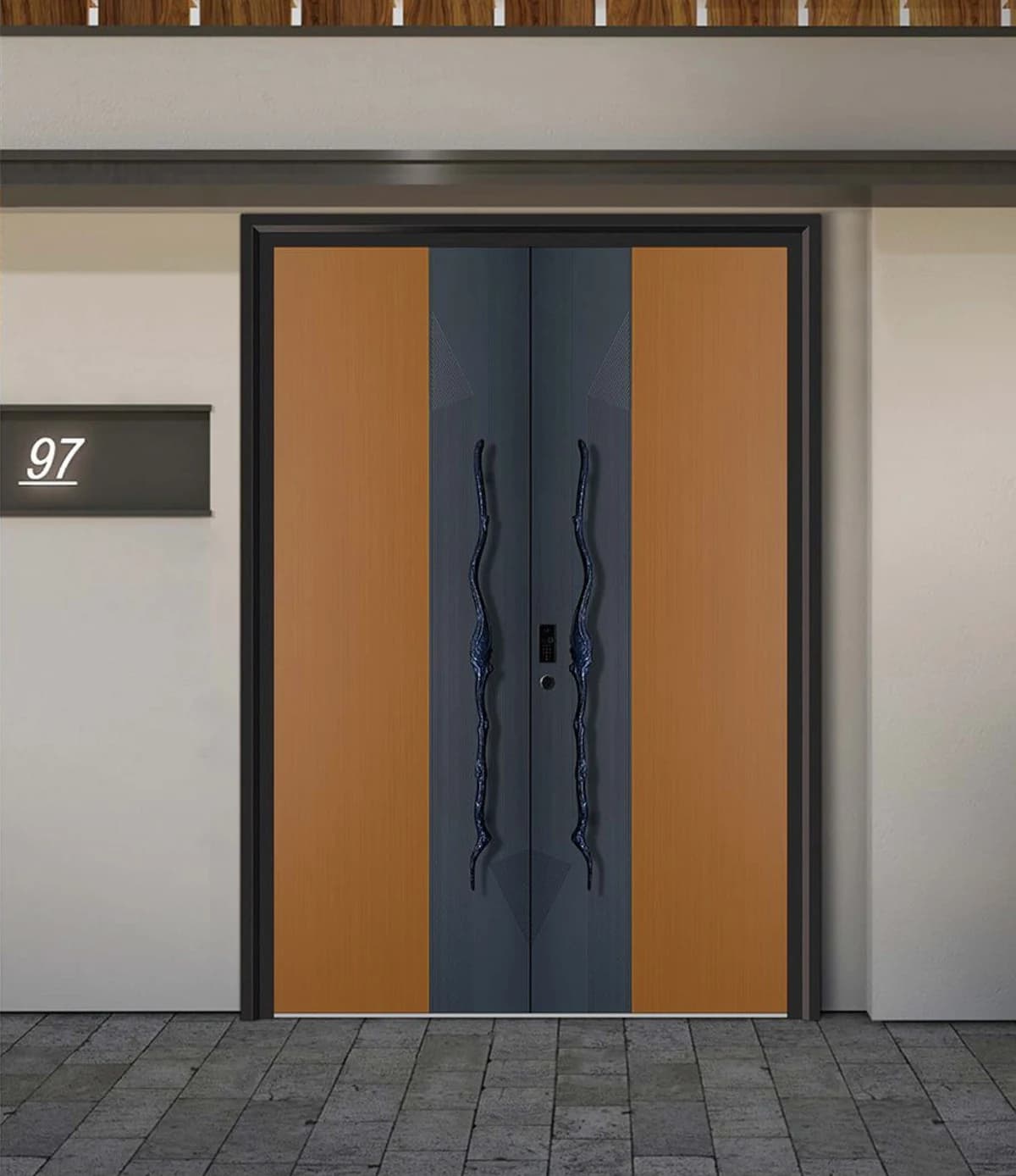 YX-25-085 Light Luxury Entrance Doors