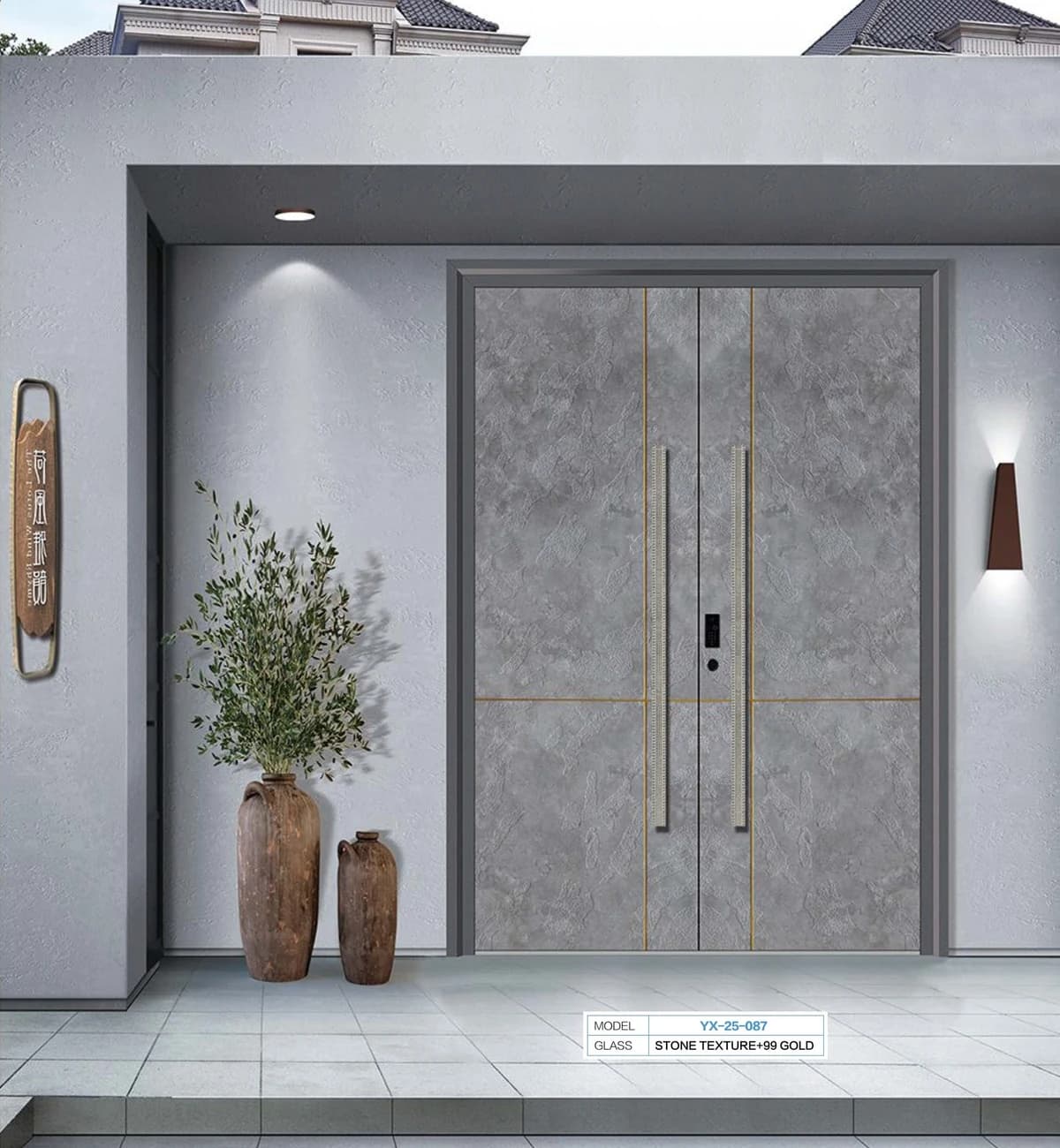 YX-25-087 Light Luxury Entrance Doors