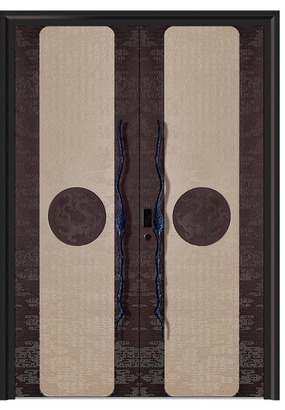 YX-25-096 Light Luxury Entrance Doors
