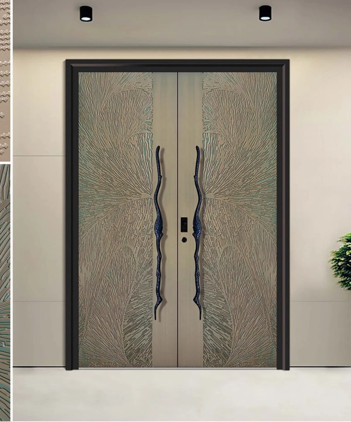 YX-25-097 Light Luxury Entrance Doors