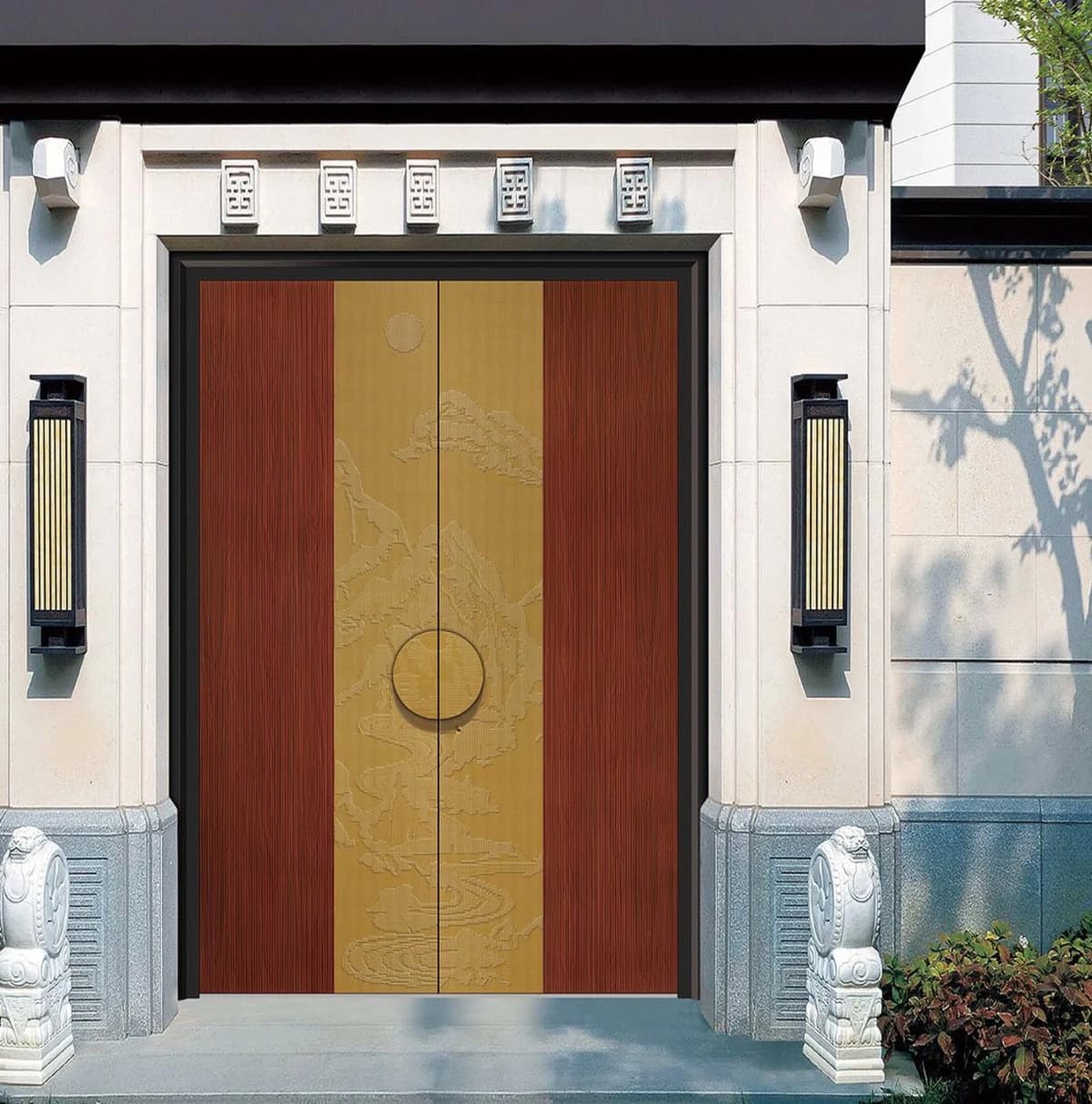 YX-25-103 Light Luxury Entrance Doors