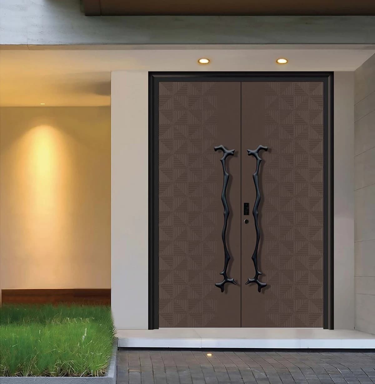 YX-25-107 Light Luxury Entrance Doors