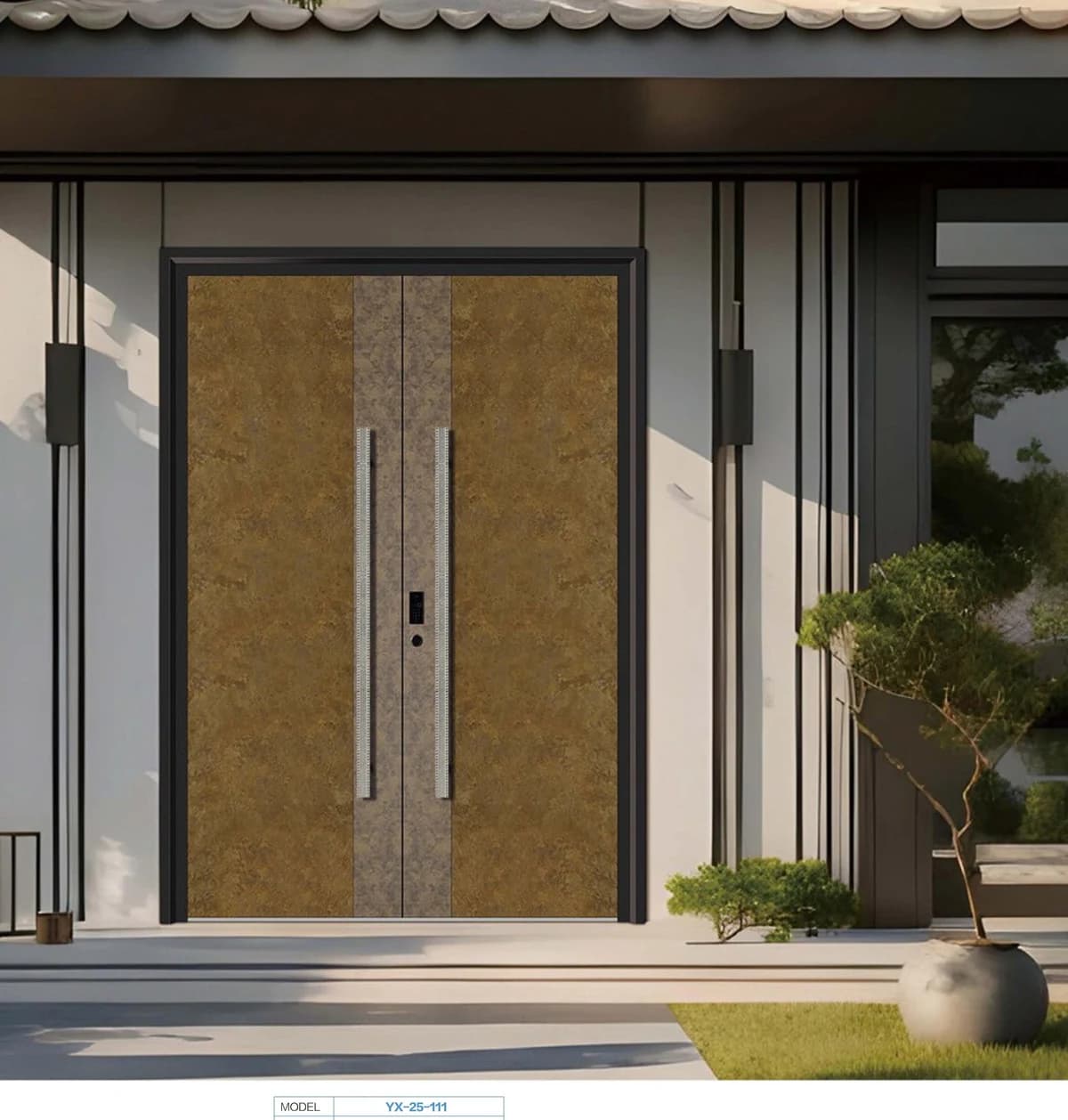YX-25-111 Light Luxury Entrance Doors
