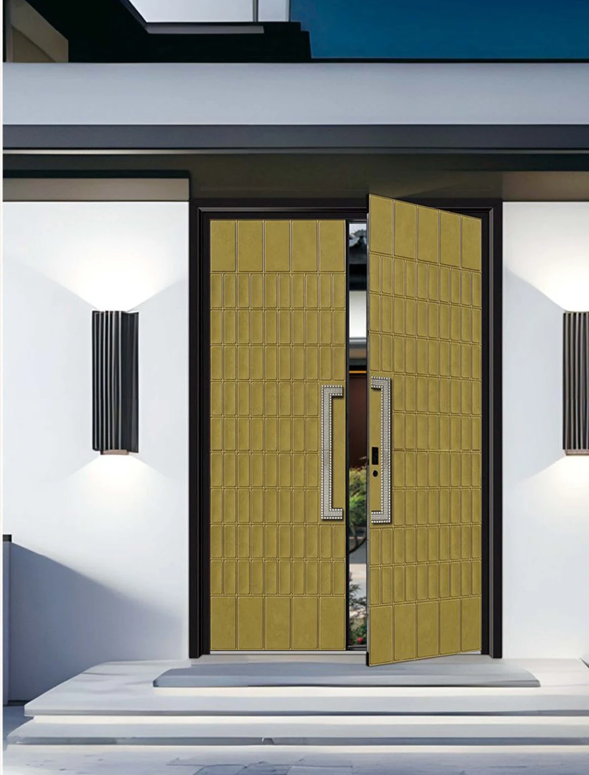 YX-25-115 Light Luxury Entrance Doors