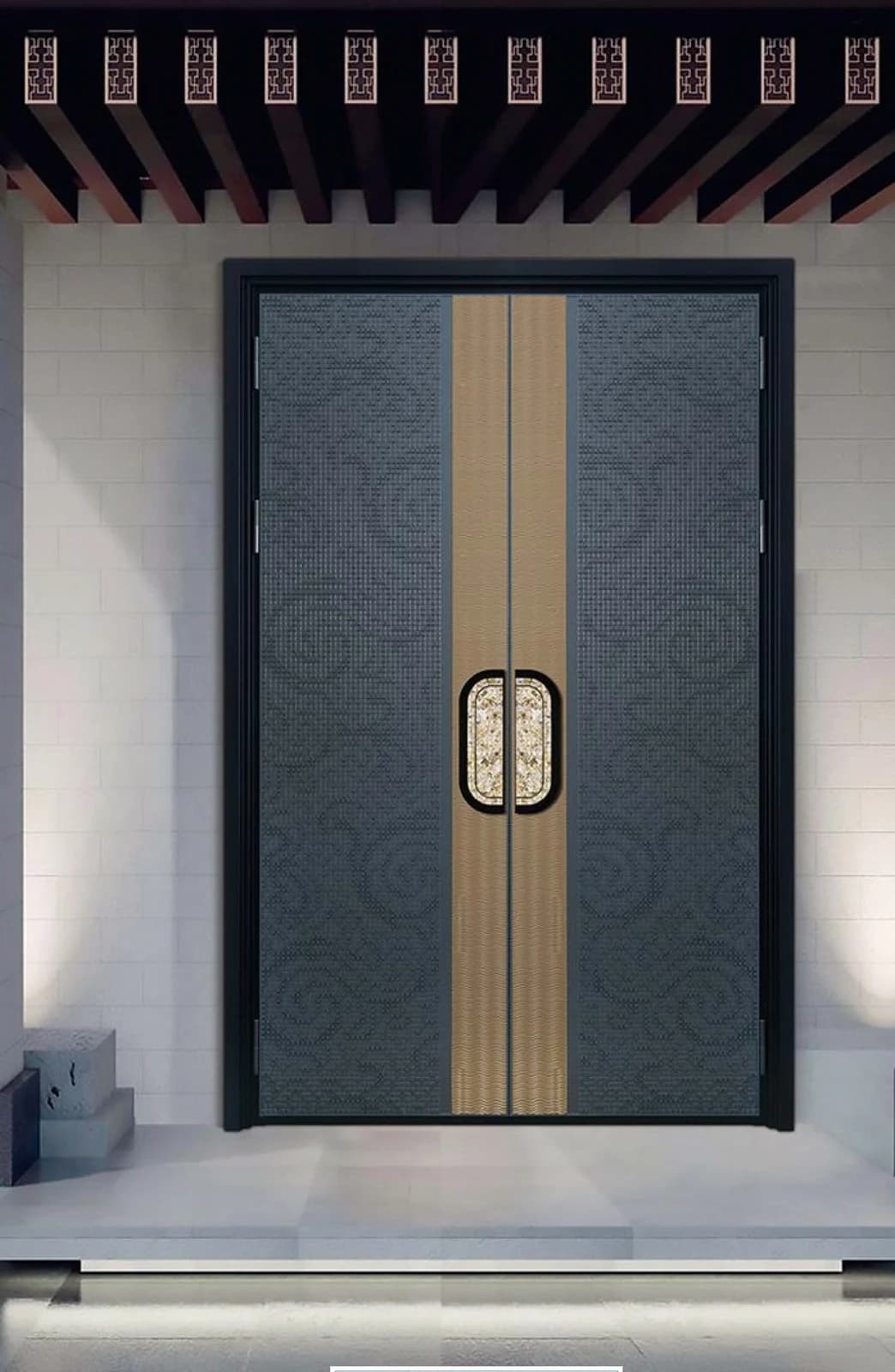 YX-25-119 Light Luxury Entrance Doors
