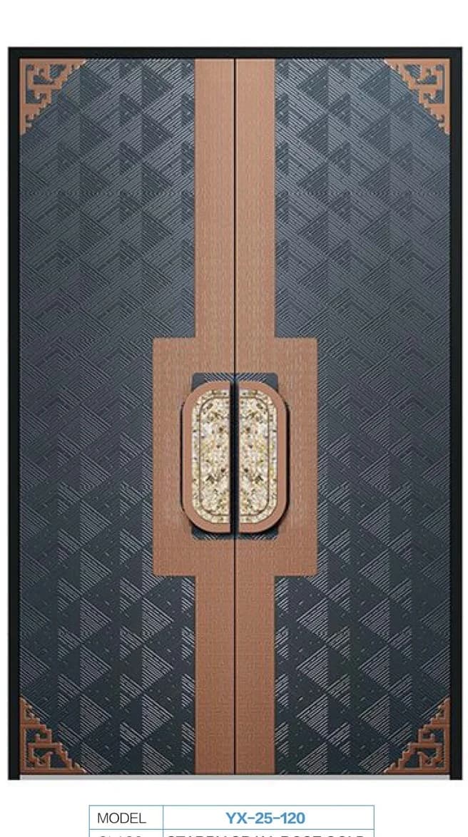 YX-25-120 Light Luxury Entrance Doors