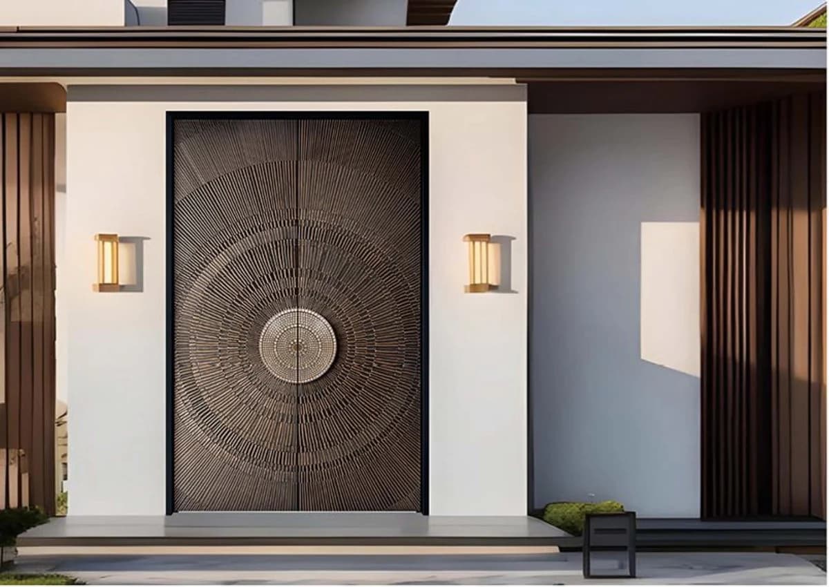 YX-25-125 Light Luxury Entrance Doors