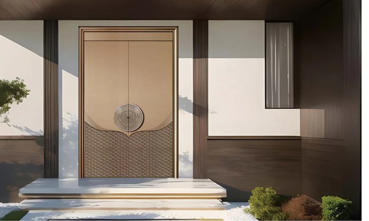 YX-25-132 Light Luxury Entrance Doors