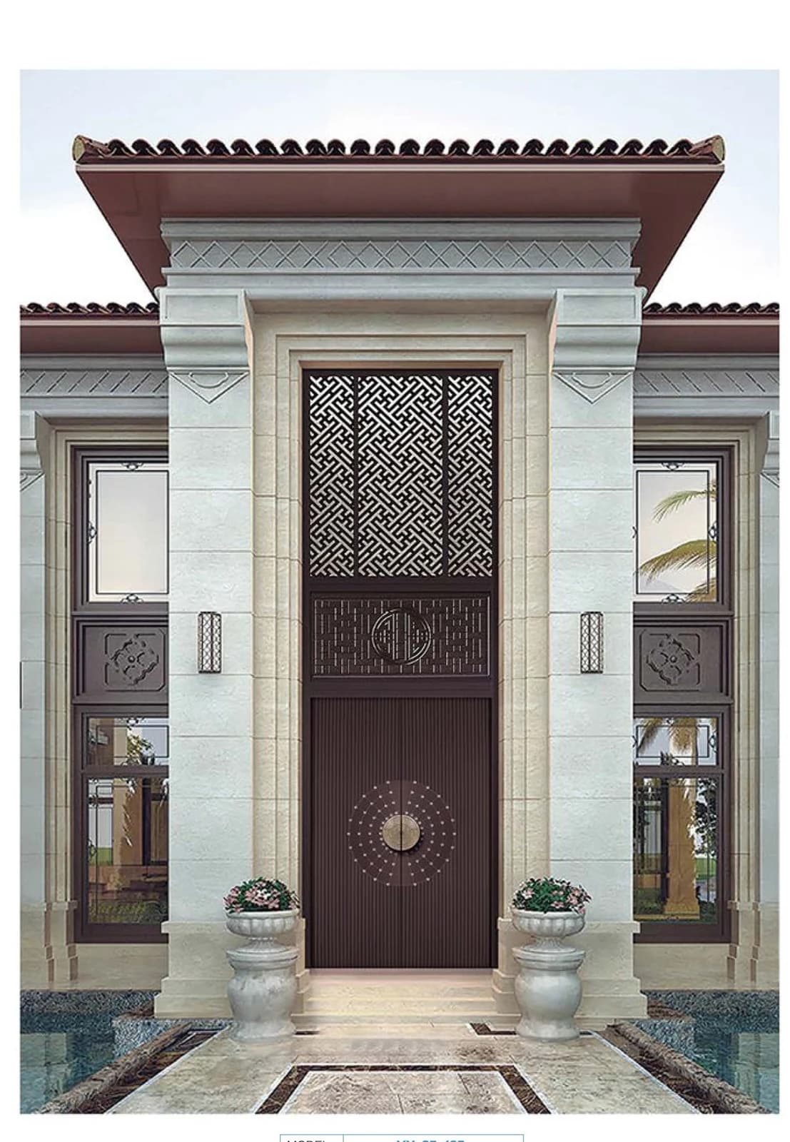 YX-25-135 Light Luxury Entrance Doors