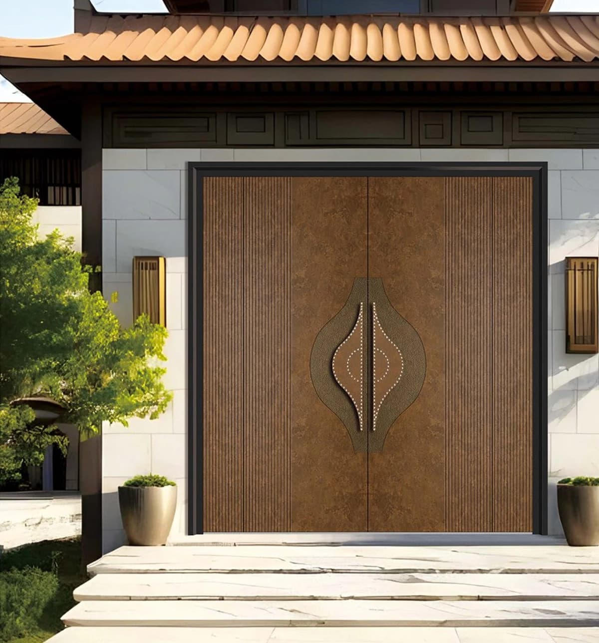 YX-25-144 Light Luxury Entrance Doors