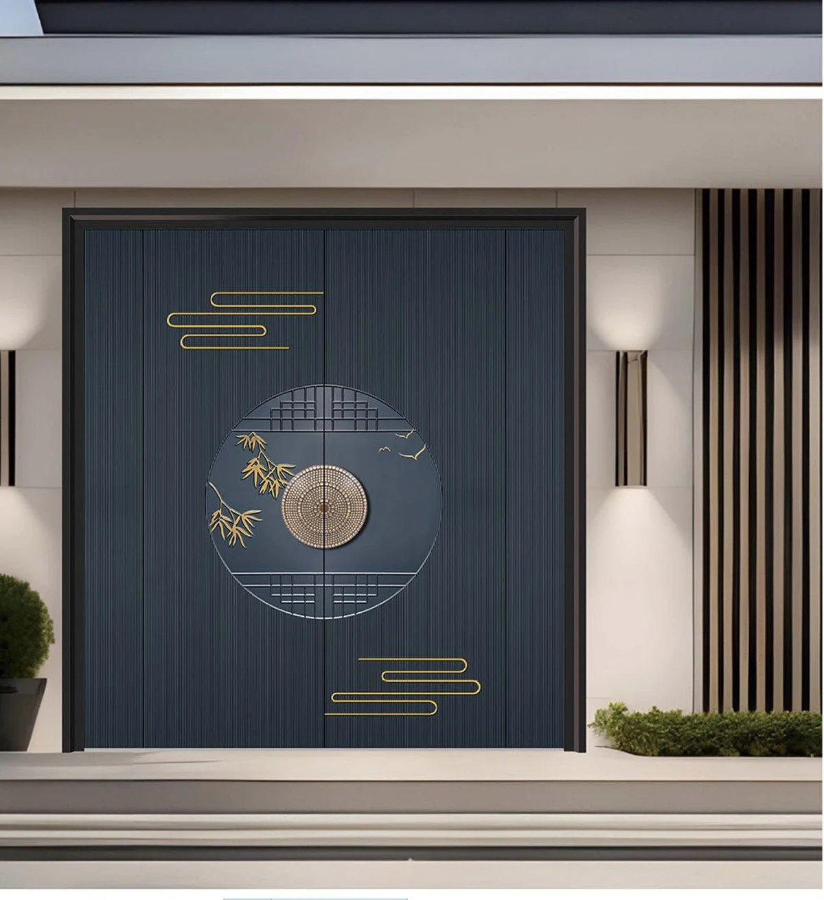 YX-25-145 Light Luxury Entrance Doors