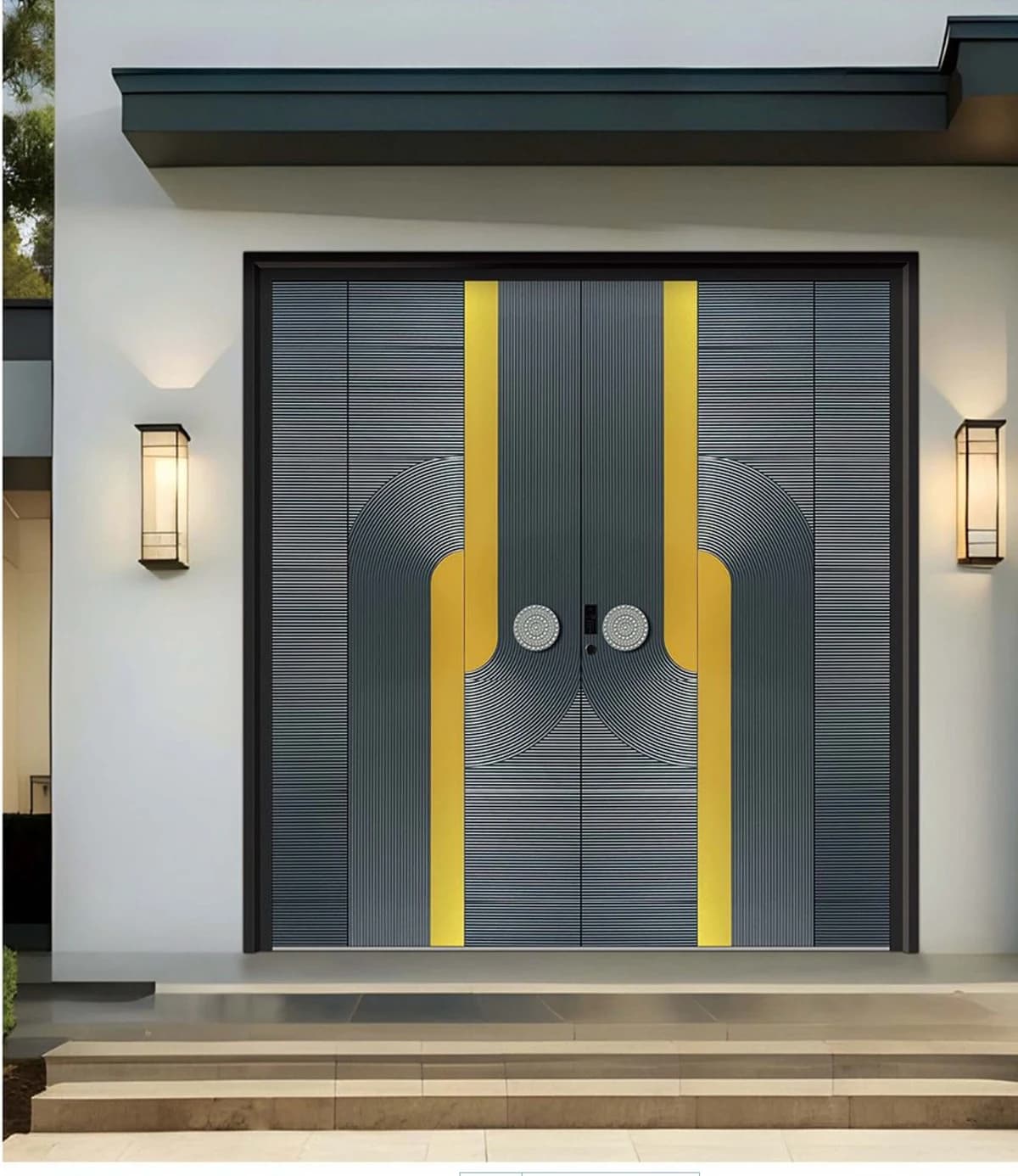 YX-25-148 Light Luxury Entrance Doors