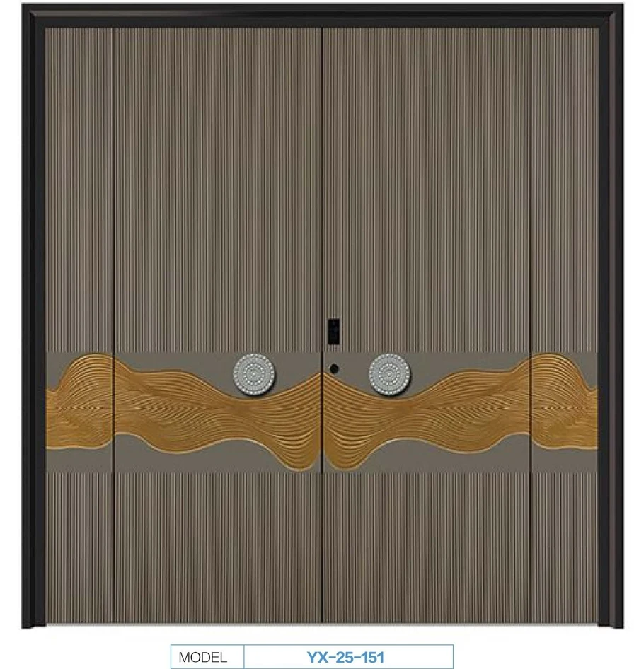 YX-25-151 Light Luxury Entrance Doors