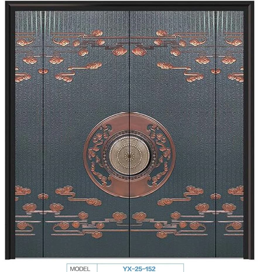 YX-25-152 Light Luxury Entrance Doors