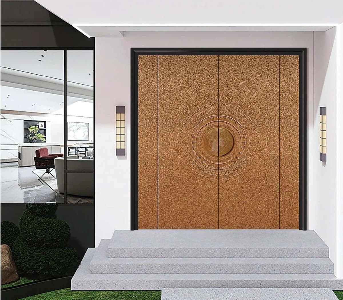 YX-25-153 Light Luxury Entrance Doors