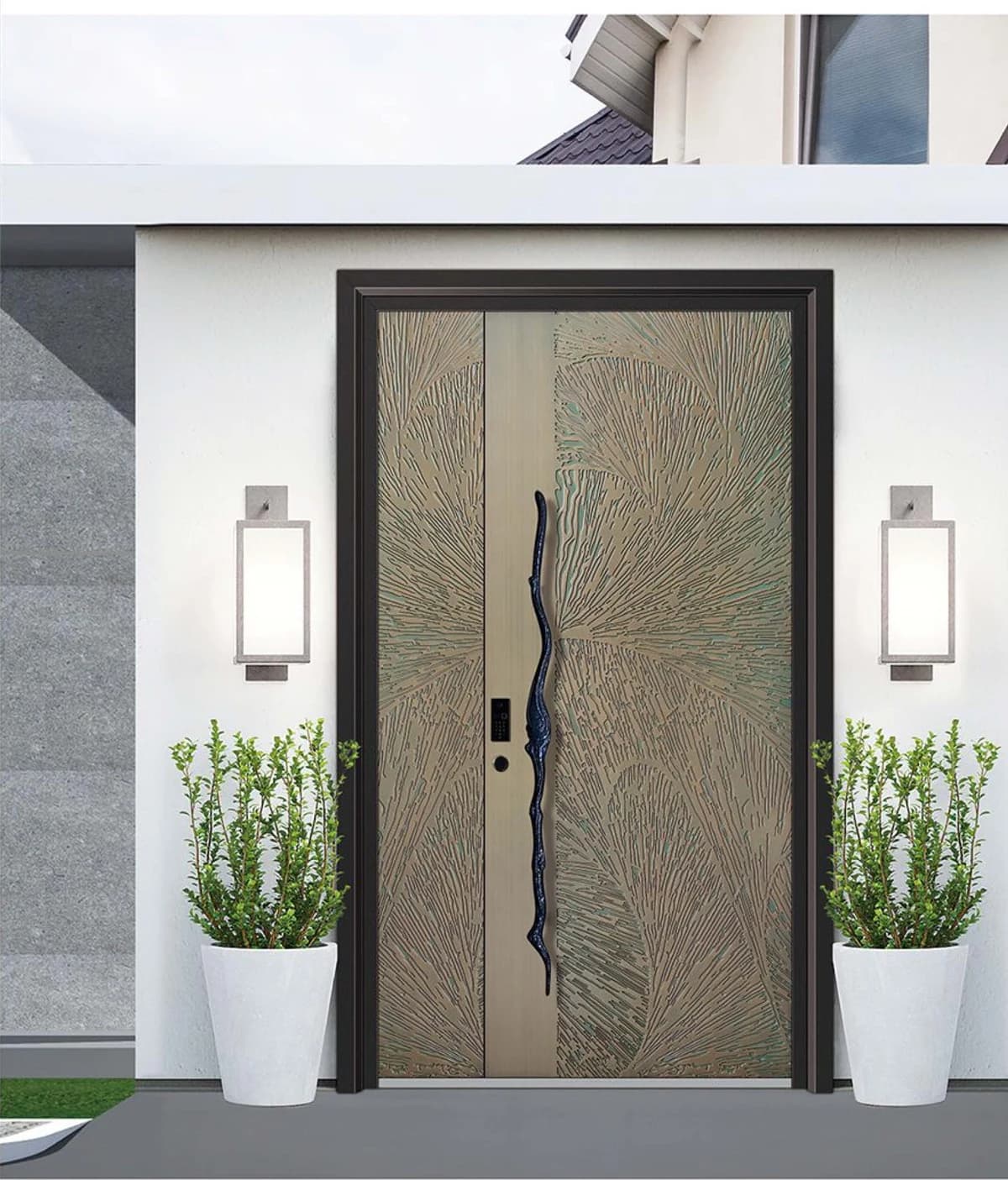 YX-25-167 Light Luxury Entrance Doors