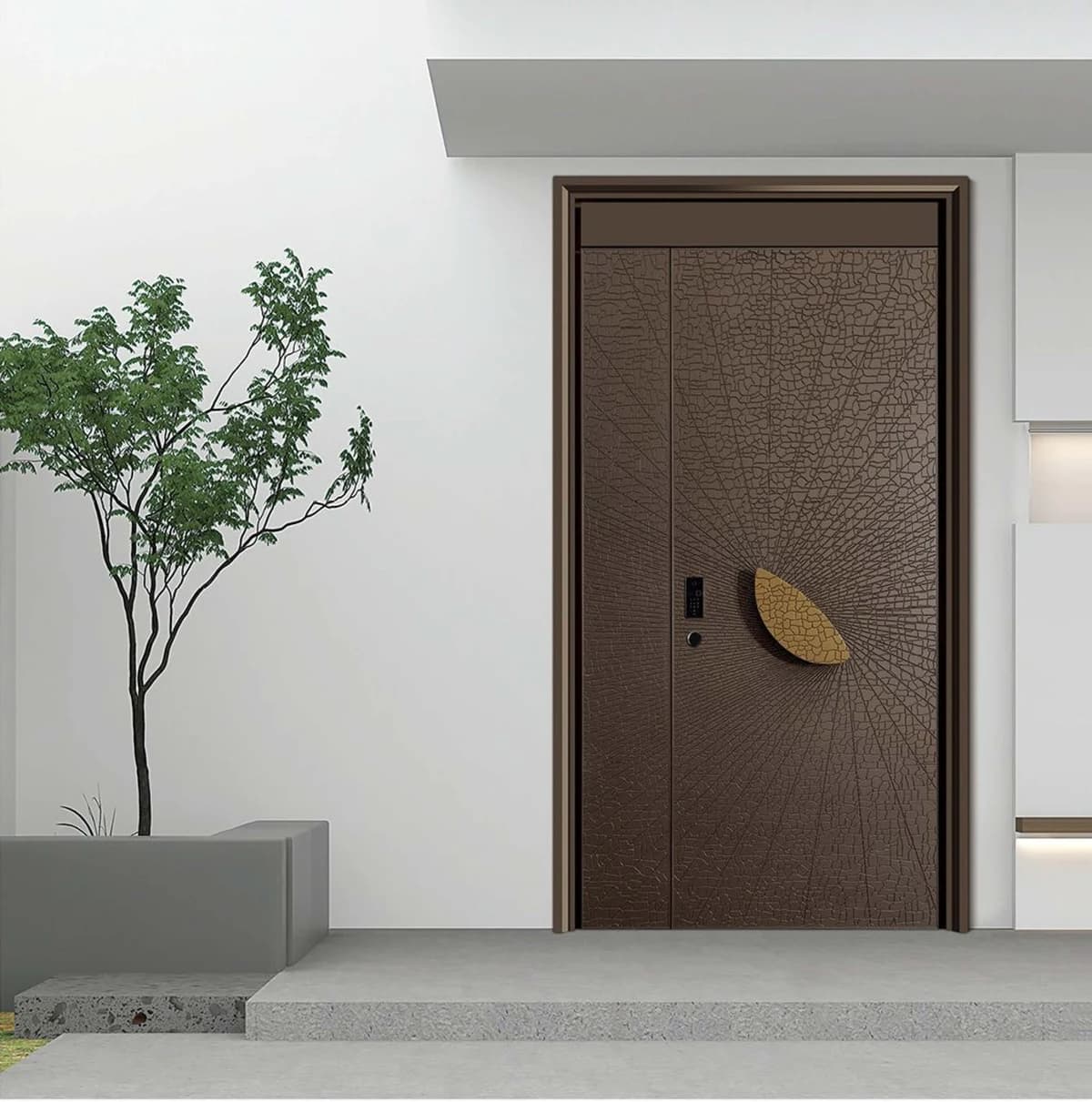 YX-25-172 Light Luxury Entrance Doors